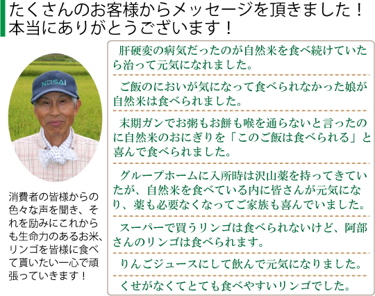 消費者のメッセージ