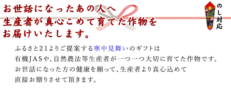 寒中見舞い 無農薬 自然農法 有機農産物などの産直通販 ふるさと21