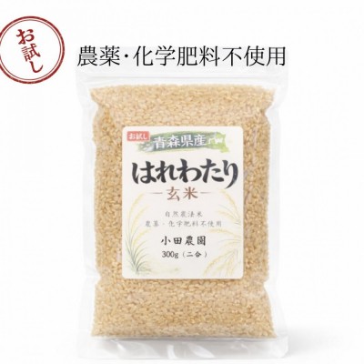 【自然農法】はれわたり 玄米 300g お試し2合|小田農園(青森県)送料無料