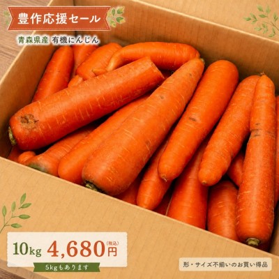 【豊作応援セール・クール便・B品・訳あり】有機にんじん 10kg 有機JAS (青森県 十和田生産組合) 産地直送