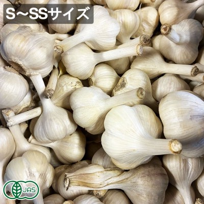 【S～SSサイズ】有機 乾燥にんにく 1kg 有機JAS　(青森県 Ryosuke Oyasai) 産地直送